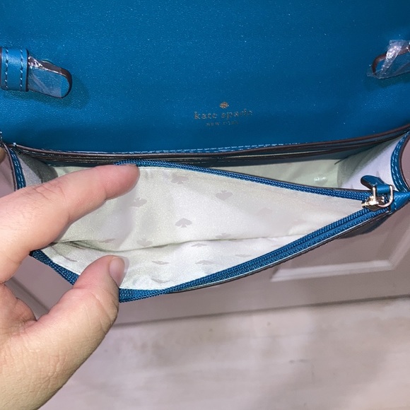 Kate Spade Staci Dark Peacock Blue Crossbody Purse Bag - Picture 9 of 16